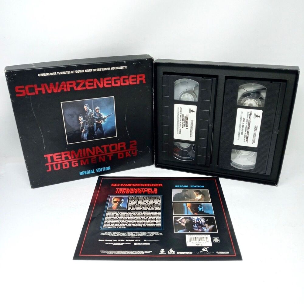 Terminator 2 Judgment Day 1993 Special Edition VHS Box Set Vintage Action Movie